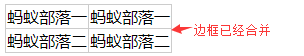 CSS设置表格边框合并