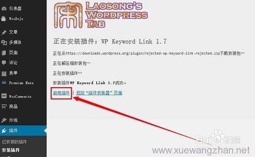 wordpress自动内链插件：WP Keyword Link