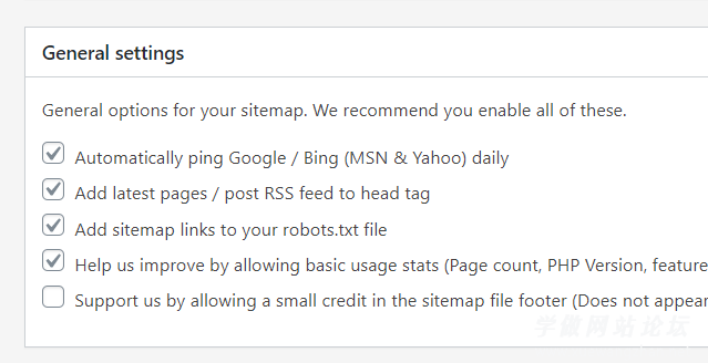 WordPress 网站地图插件设置方法